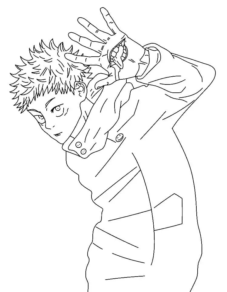 Çocuklar İçin Jujutsu Kaisen Boyama Sayfaları 