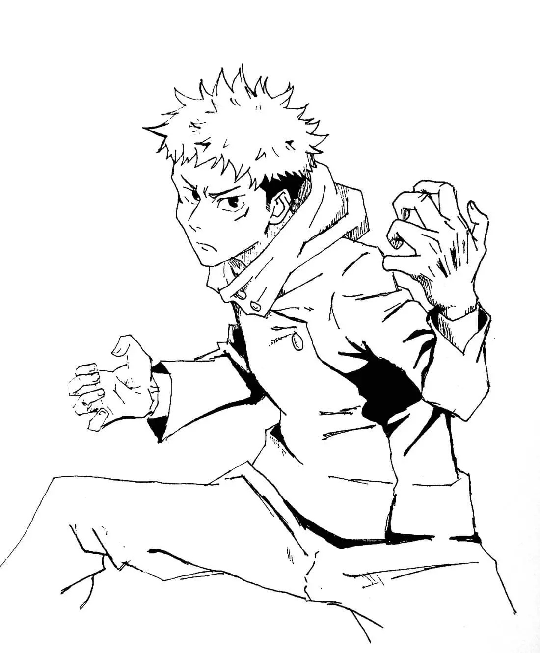 Çocuklar İçin Jujutsu Kaisen Boyama Sayfaları 