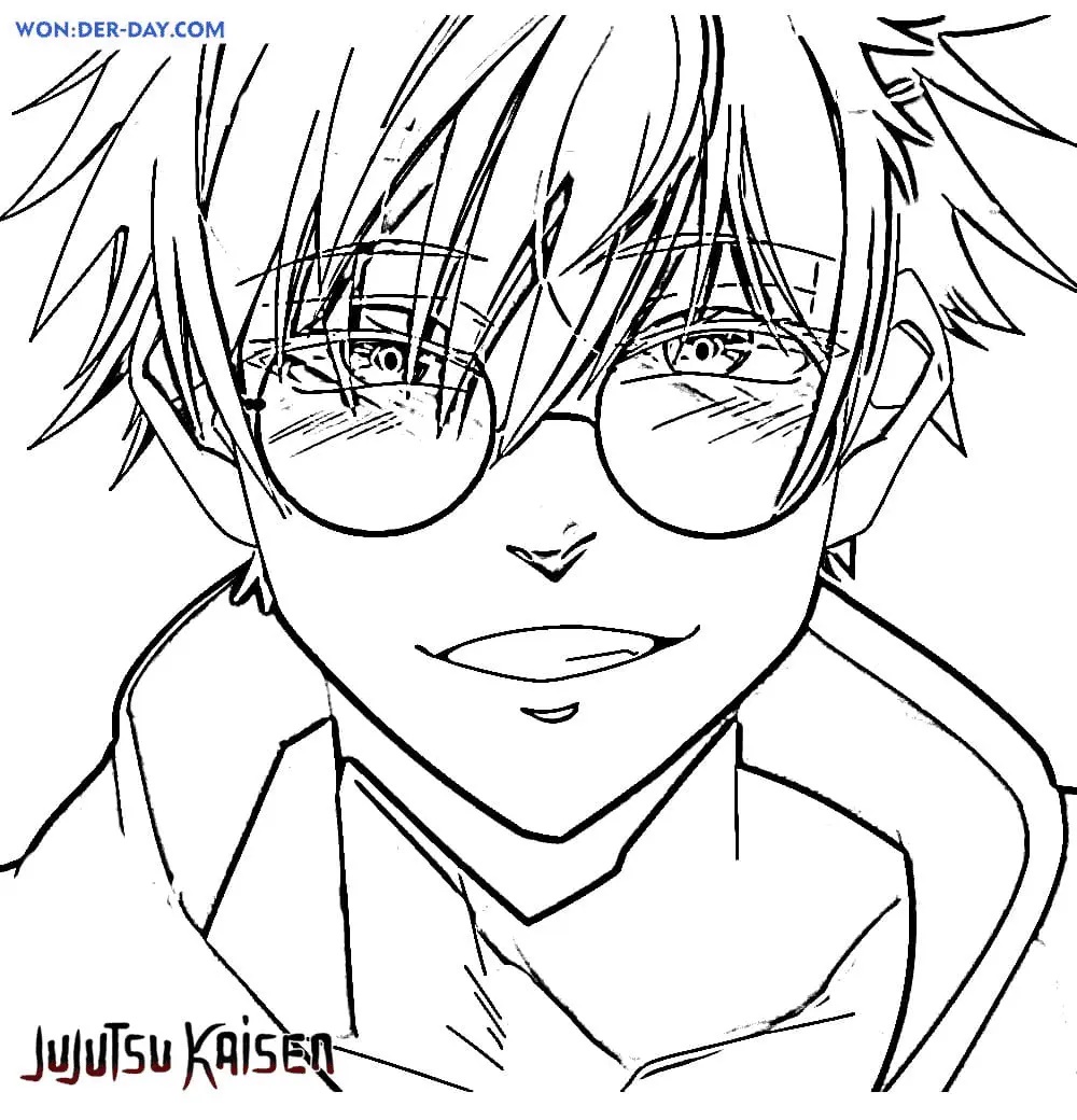 Çocuklar İçin Jujutsu Kaisen Boyama Sayfaları 