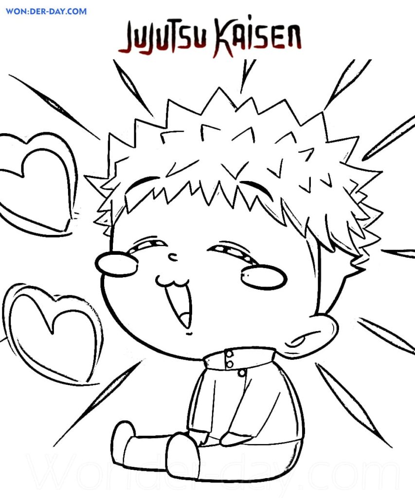 Çocuklar İçin Jujutsu Kaisen Boyama Sayfaları 