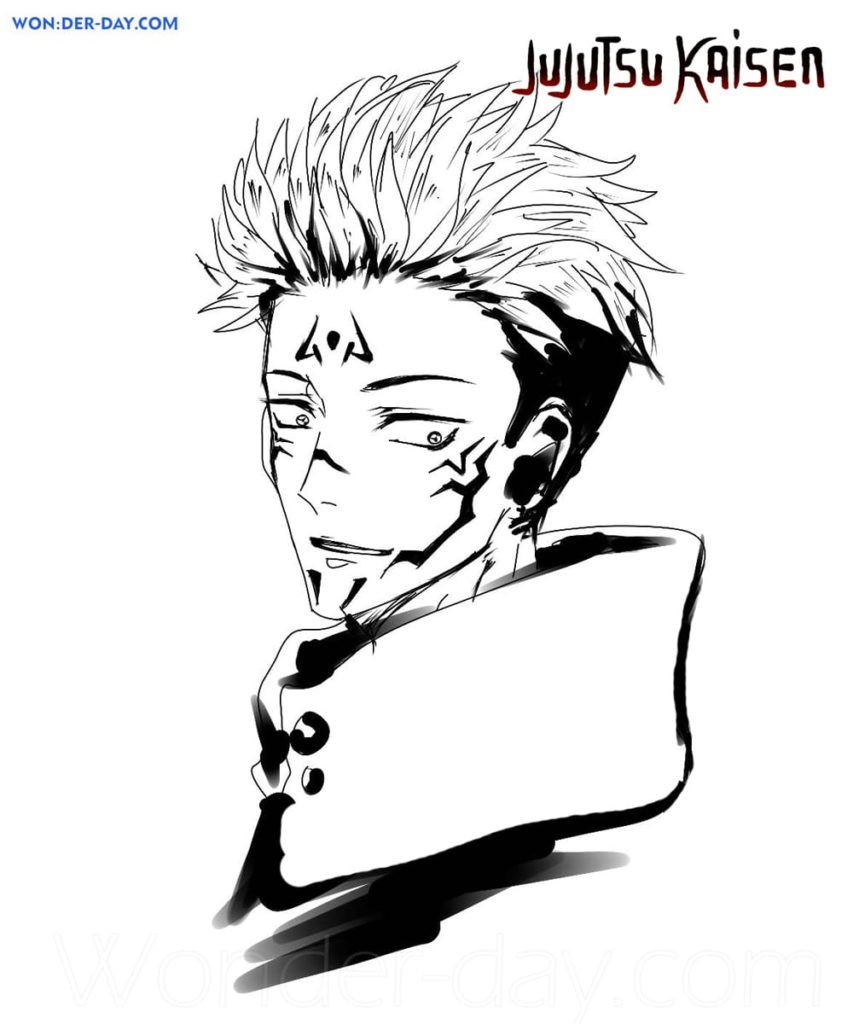 Çocuklar İçin Jujutsu Kaisen Boyama Sayfaları 