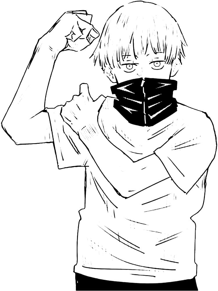Çocuklar İçin Jujutsu Kaisen Boyama Sayfaları 