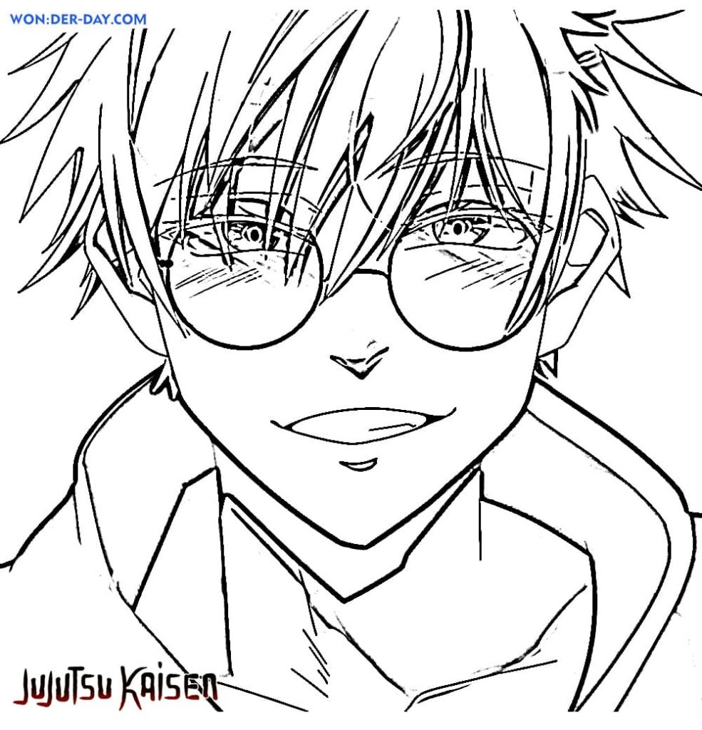 Çocuklar İçin Jujutsu Kaisen Boyama Sayfaları 