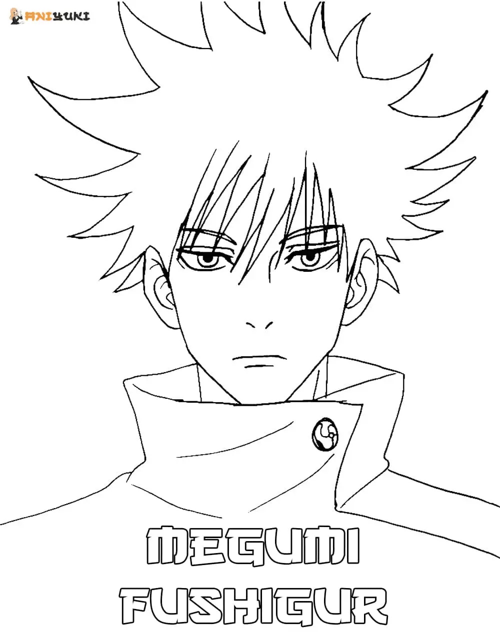 Çocuklar İçin Jujutsu Kaisen Boyama Sayfaları 