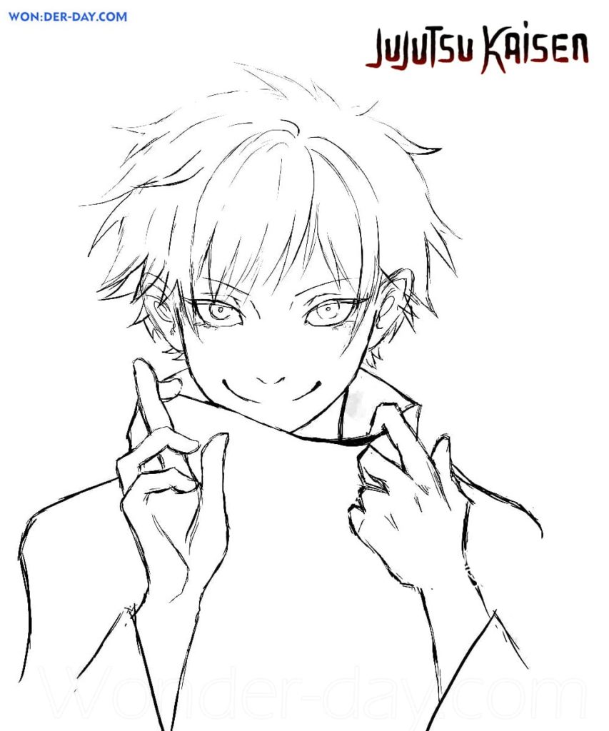 Çocuklar İçin Jujutsu Kaisen Boyama Sayfaları 
