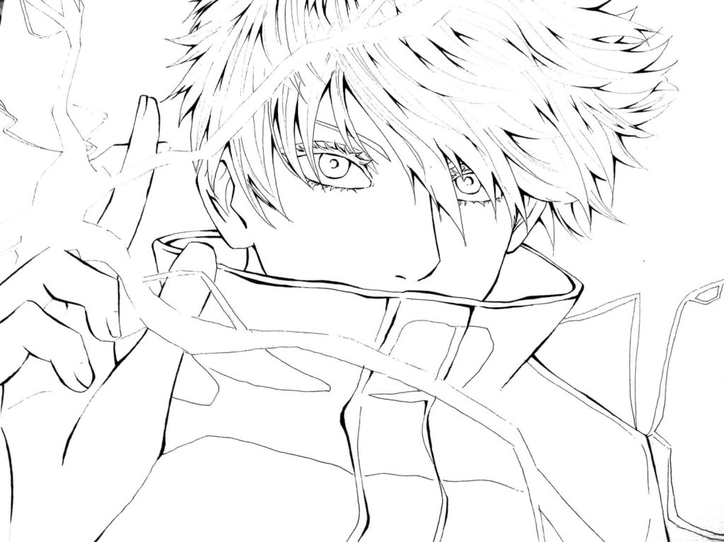 Çocuklar İçin Jujutsu Kaisen Boyama Sayfaları 