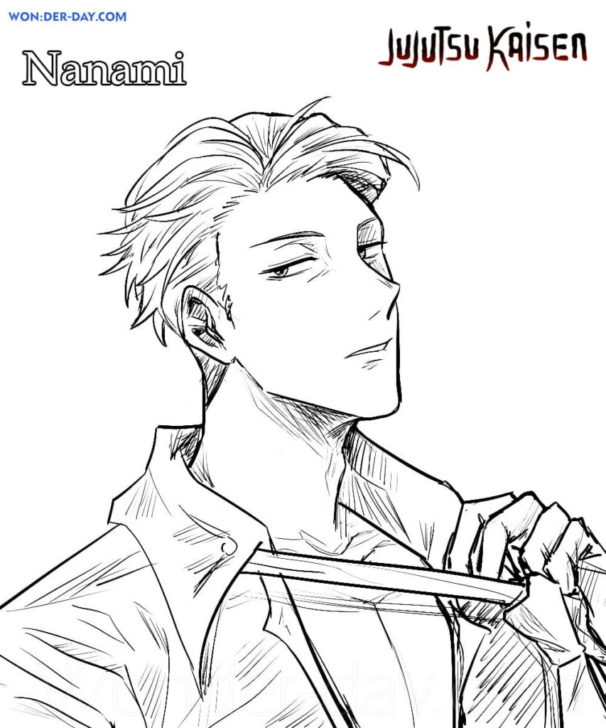 Çocuklar İçin Jujutsu Kaisen Boyama Sayfaları 
