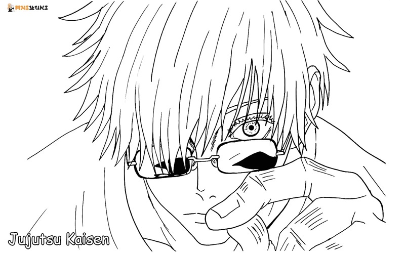 Çocuklar İçin Jujutsu Kaisen Boyama Sayfaları 