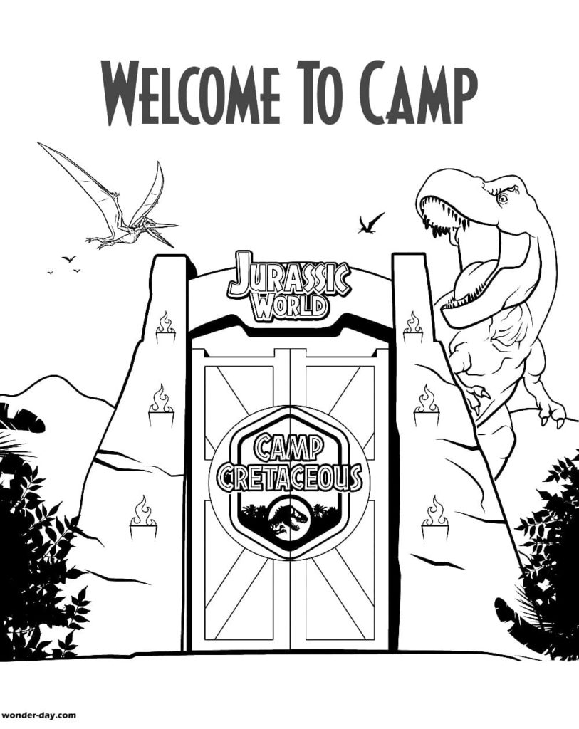 Çocuklar İçin Jurassic World Cretaceous Kapmı Boyama Sayfaları 