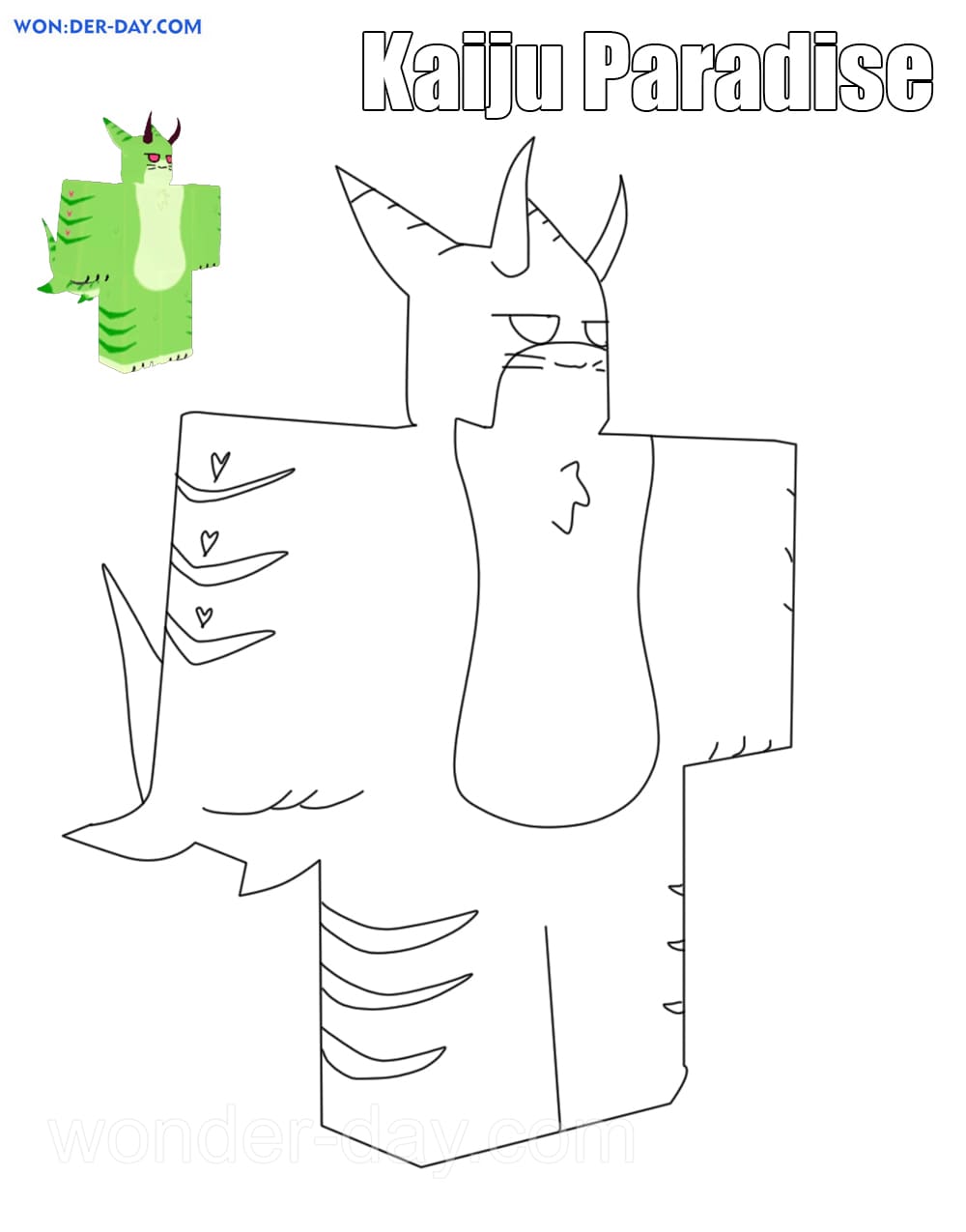 Çocuklar İçin Kaiju Boyama Sayfaları 