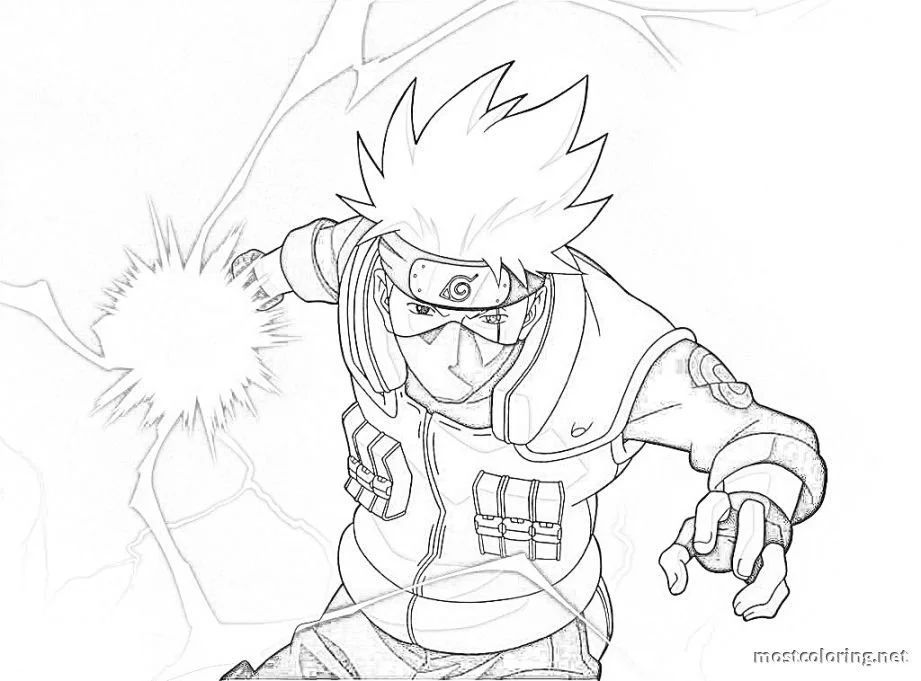 Çocuklar İçin Kakashi Boyama Sayfaları 