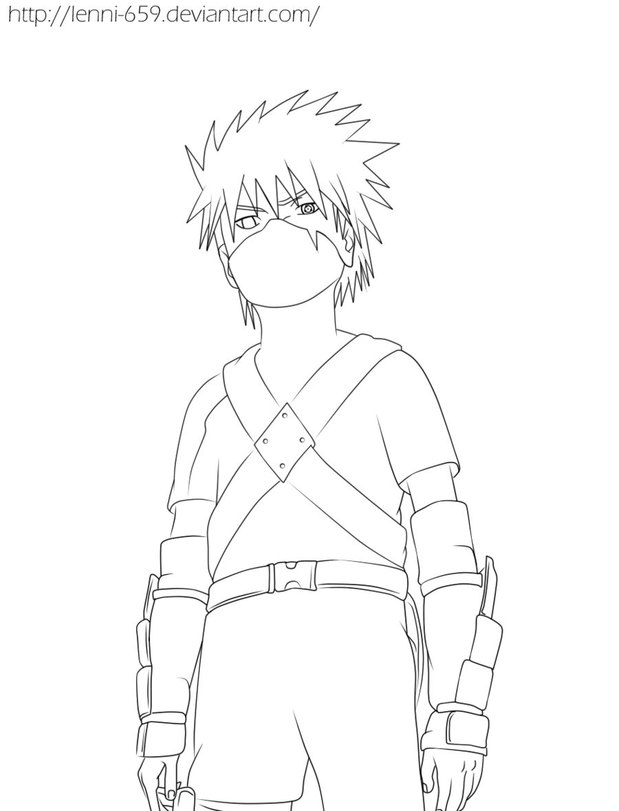 Çocuklar İçin Kakashi Boyama Sayfaları 