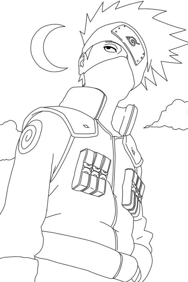 Çocuklar İçin Kakashi Boyama Sayfaları 