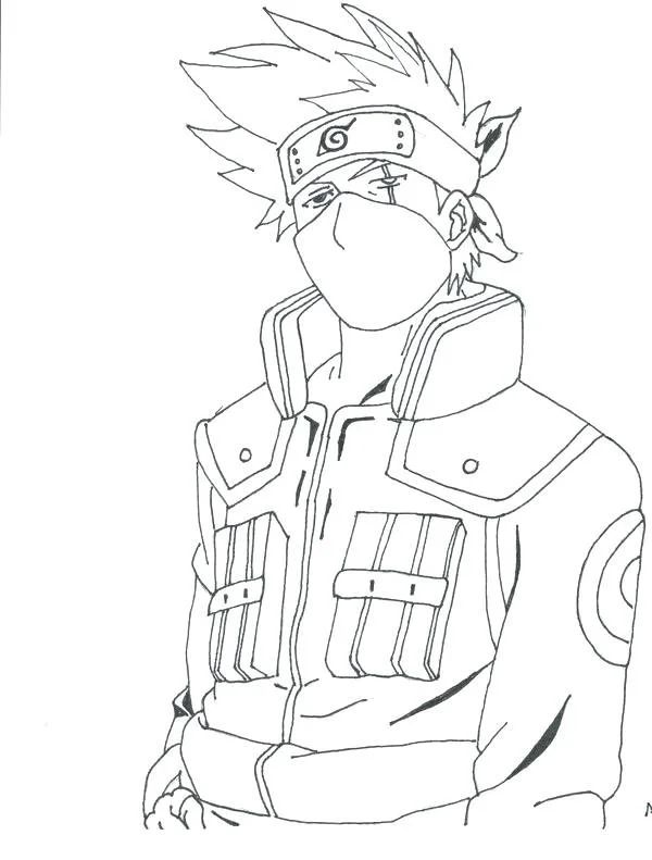 Çocuklar İçin Kakashi Boyama Sayfaları 