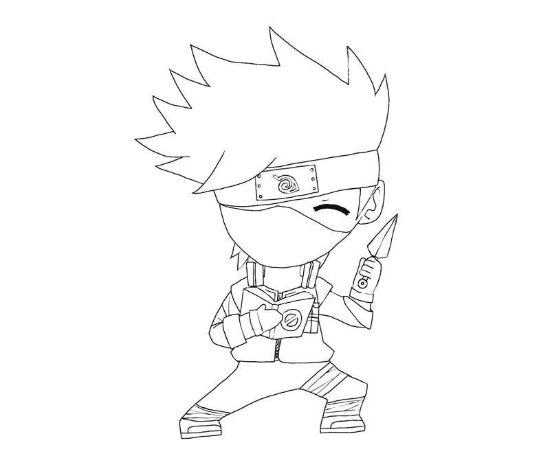 Çocuklar İçin Kakashi Boyama Sayfaları 