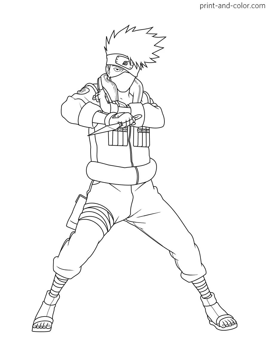 Çocuklar İçin Kakashi Boyama Sayfaları 