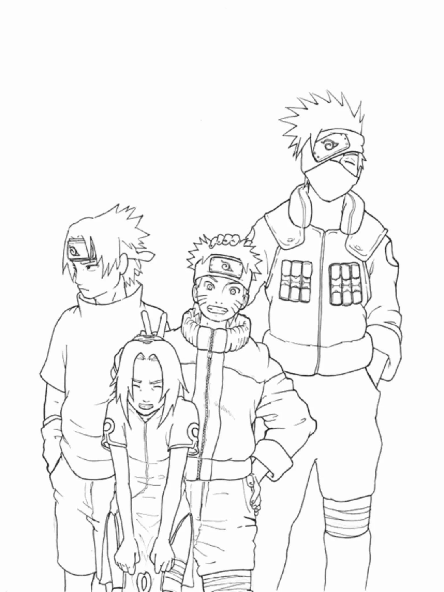 Çocuklar İçin Kakashi Boyama Sayfaları 