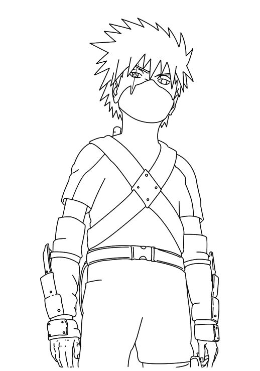 Çocuklar İçin Kakashi Boyama Sayfaları 