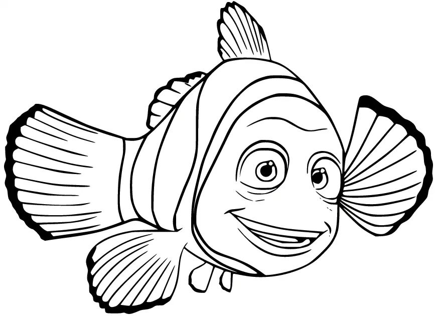 Çocuklar İçin Kayıp Balık Nemo Boyama Sayfaları 
