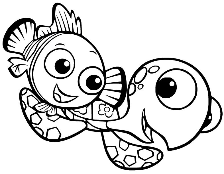 Çocuklar İçin Kayıp Balık Nemo Boyama Sayfaları 