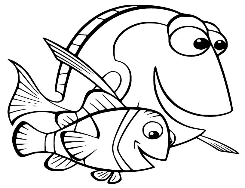 Çocuklar İçin Kayıp Balık Nemo Boyama Sayfaları 