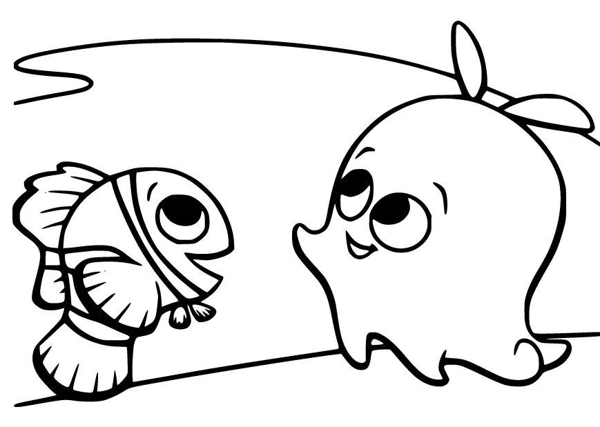 Çocuklar İçin Kayıp Balık Nemo Boyama Sayfaları 