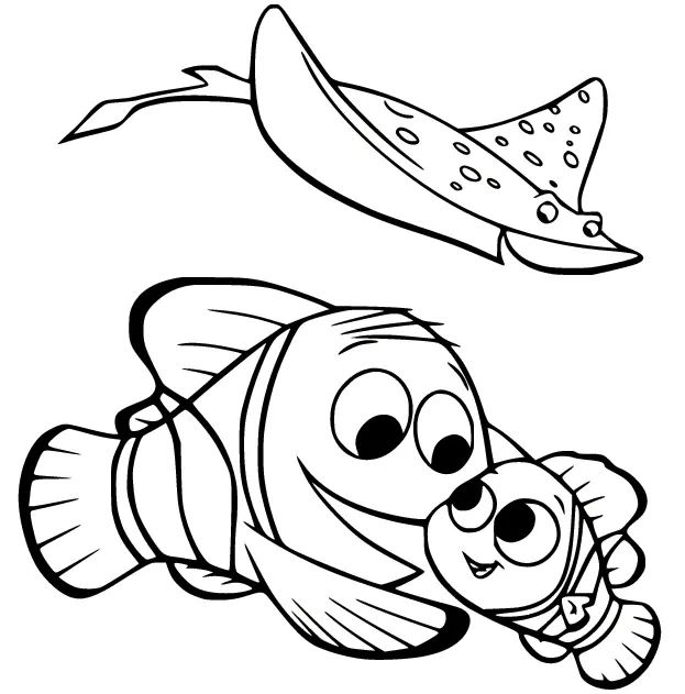 Çocuklar İçin Kayıp Balık Nemo Boyama Sayfaları 