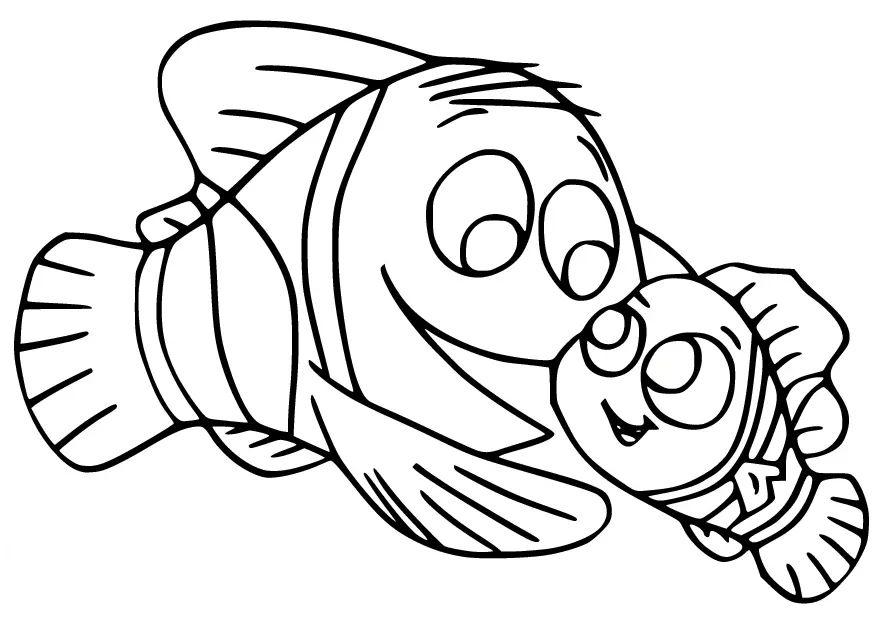 Çocuklar İçin Kayıp Balık Nemo Boyama Sayfaları 