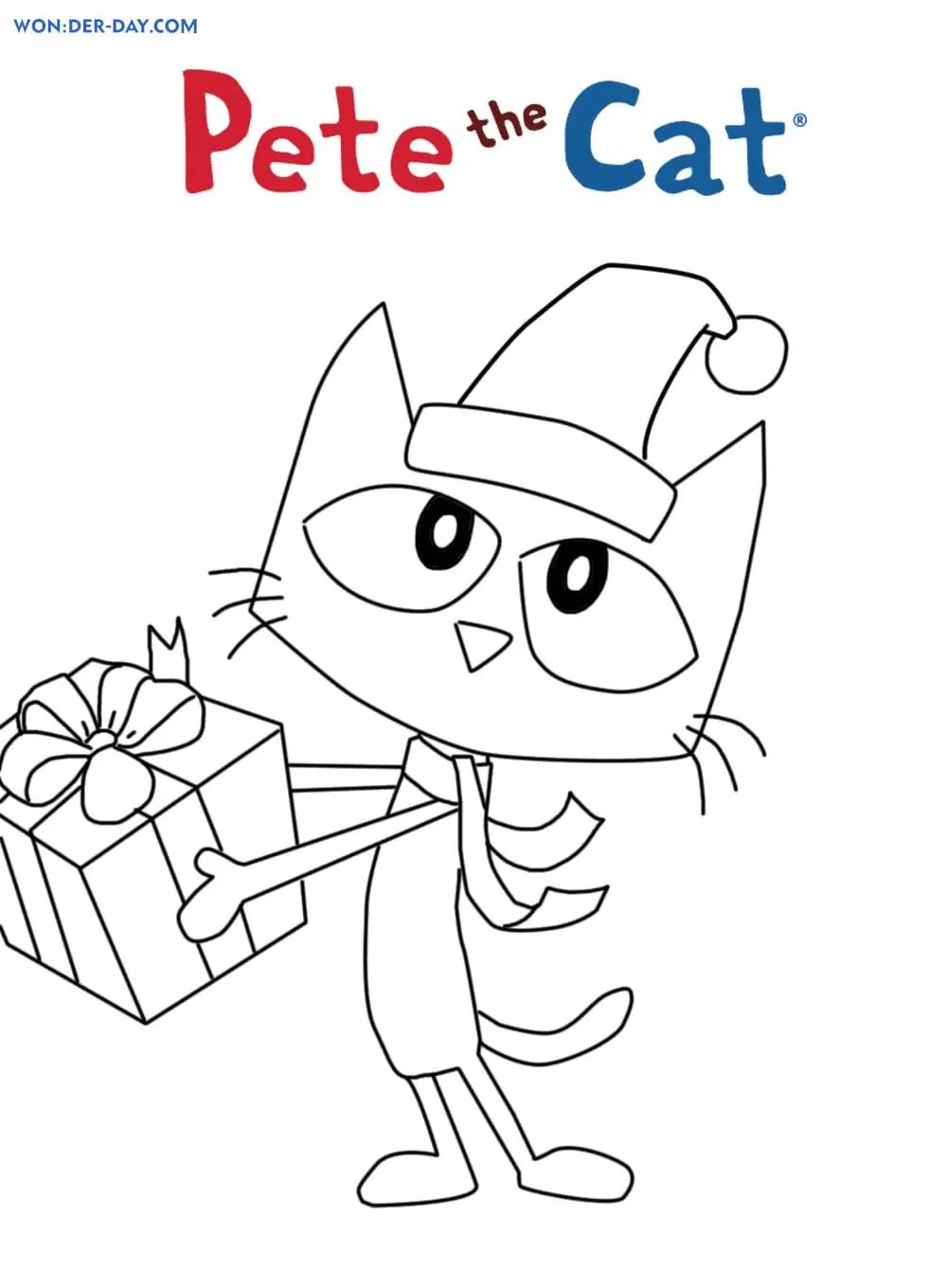 Çocuklar İçin Kedi Pete Boyama Sayfaları 