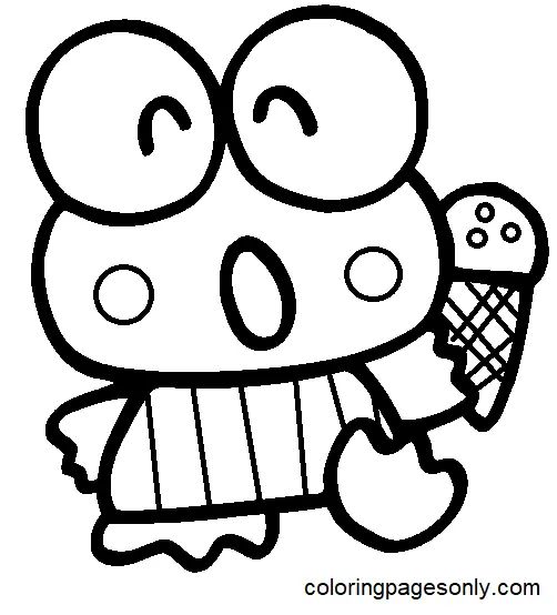 Çocuklar İçin Keroppi Boyama Sayfaları 