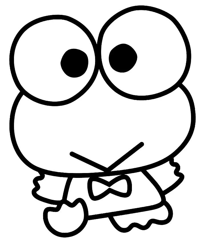 Çocuklar İçin Keroppi Boyama Sayfaları 