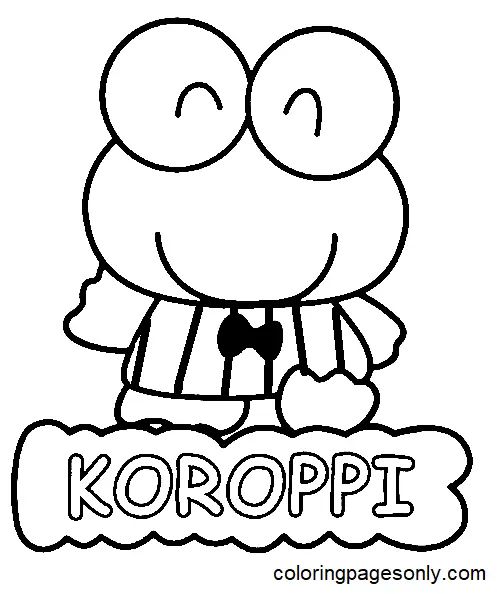 Çocuklar İçin Keroppi Boyama Sayfaları 