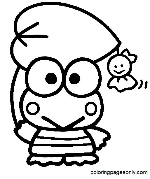 Çocuklar İçin Keroppi Boyama Sayfaları 
