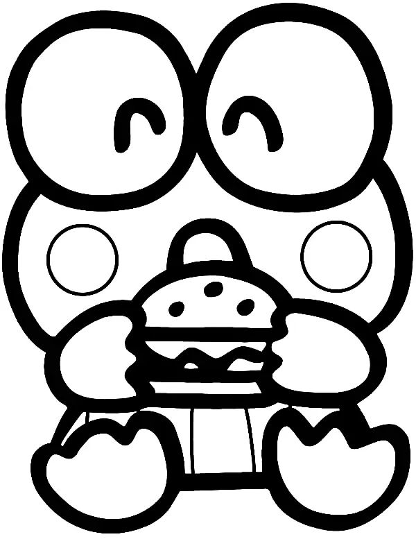 Çocuklar İçin Keroppi Boyama Sayfaları 