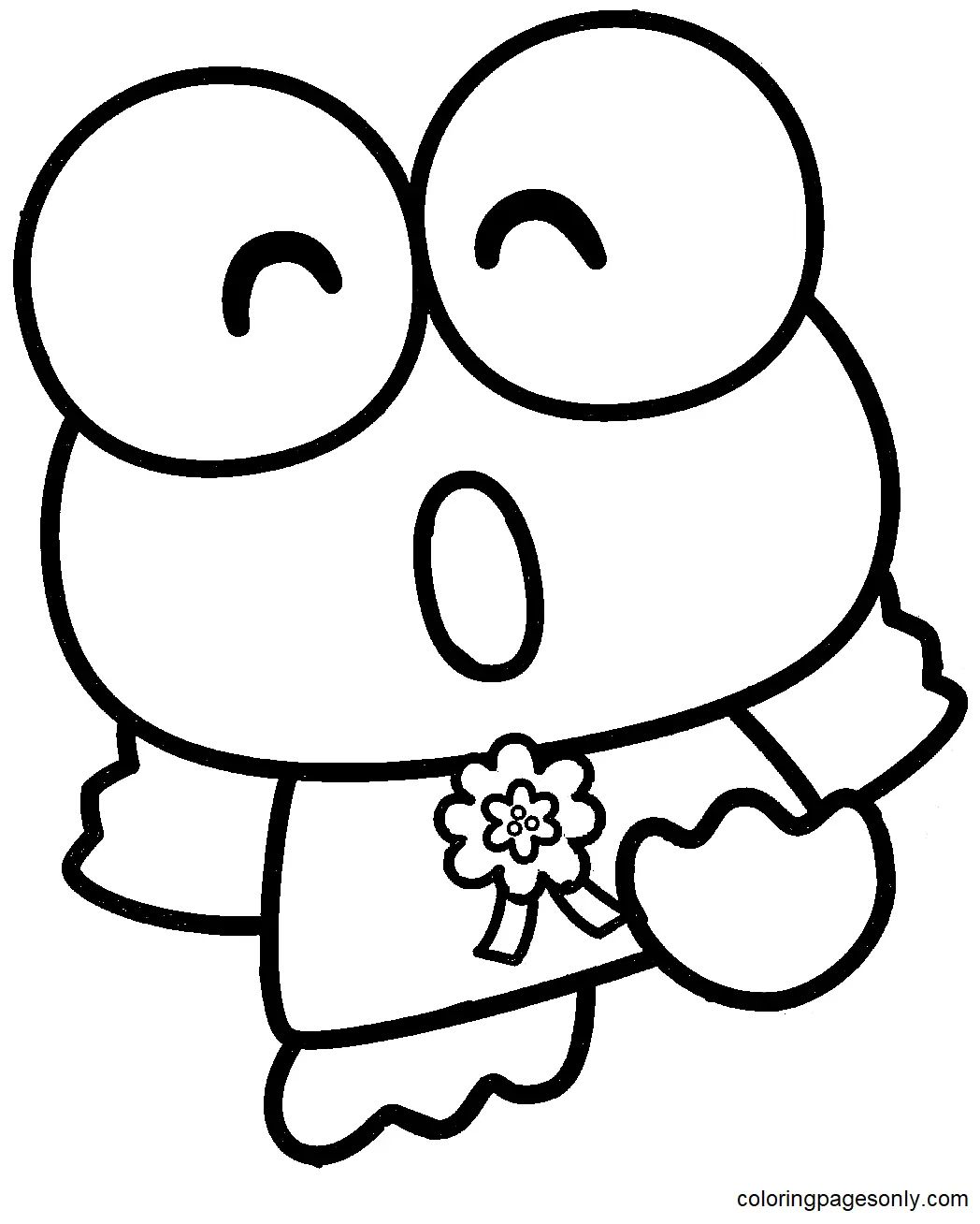 Çocuklar İçin Keroppi Boyama Sayfaları 
