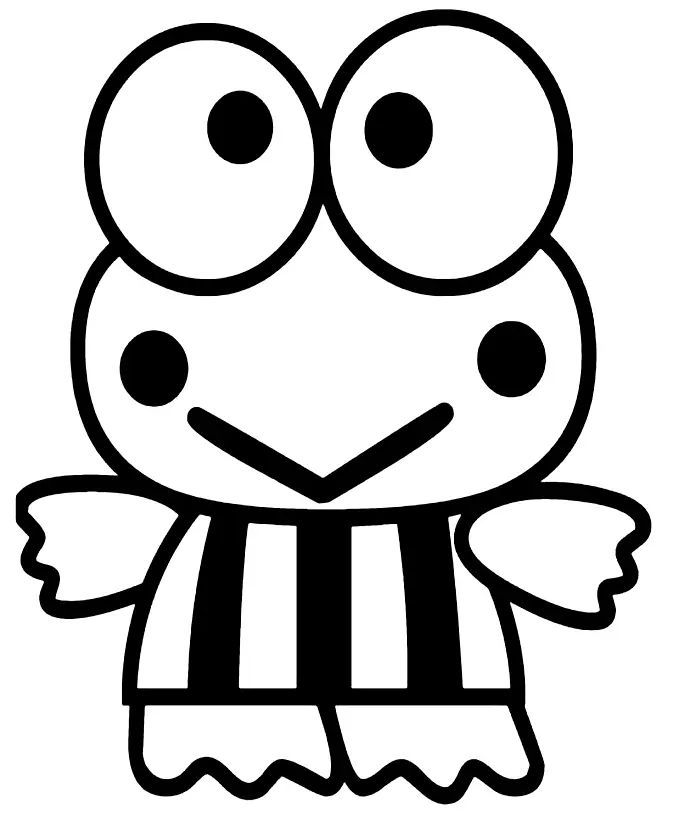 Çocuklar İçin Keroppi Boyama Sayfaları 