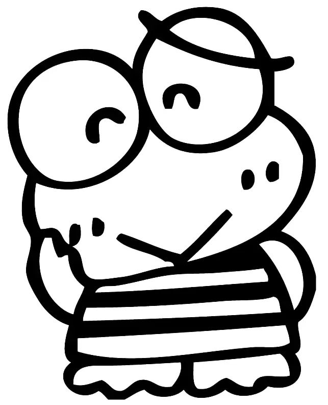 Çocuklar İçin Keroppi Boyama Sayfaları 