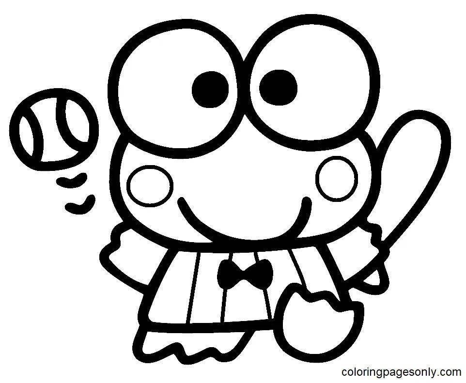 Çocuklar İçin Keroppi Boyama Sayfaları 