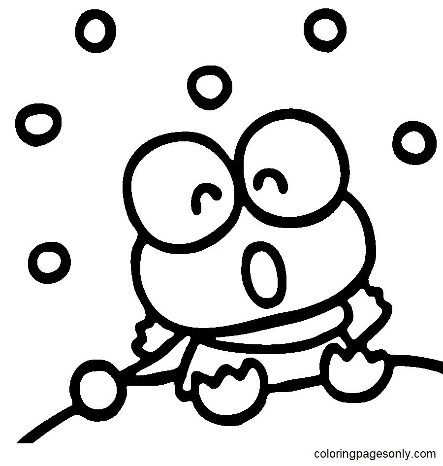 Çocuklar İçin Keroppi Boyama Sayfaları 