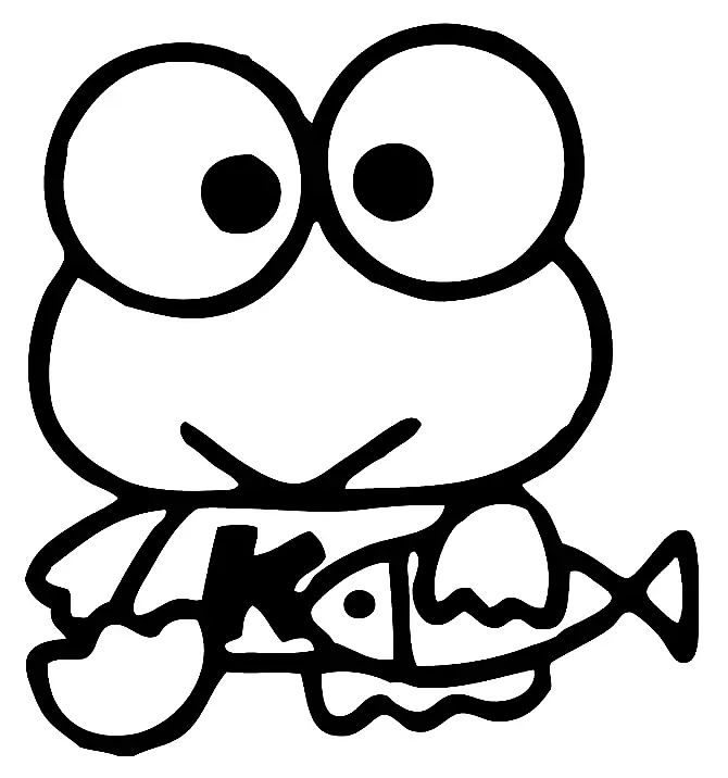 Çocuklar İçin Keroppi Boyama Sayfaları 