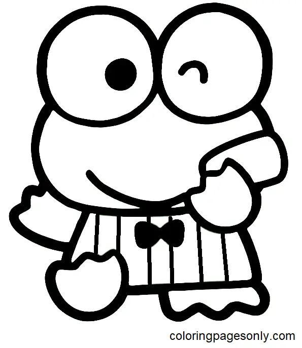 Çocuklar İçin Keroppi Boyama Sayfaları 