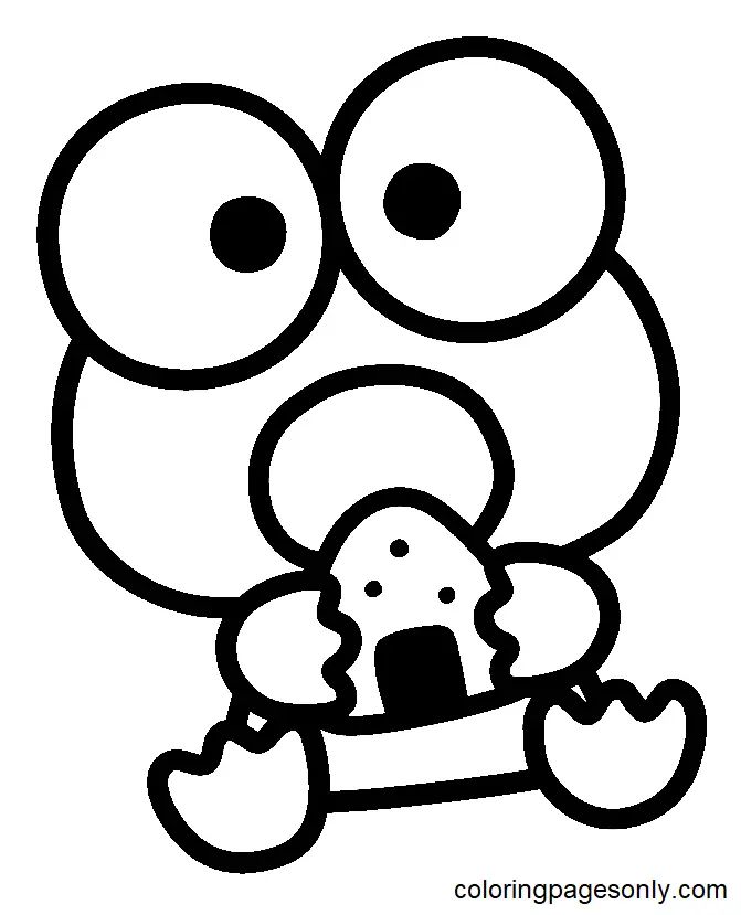 Çocuklar İçin Keroppi Boyama Sayfaları 