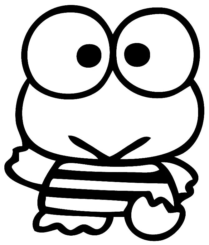 Çocuklar İçin Keroppi Boyama Sayfaları 