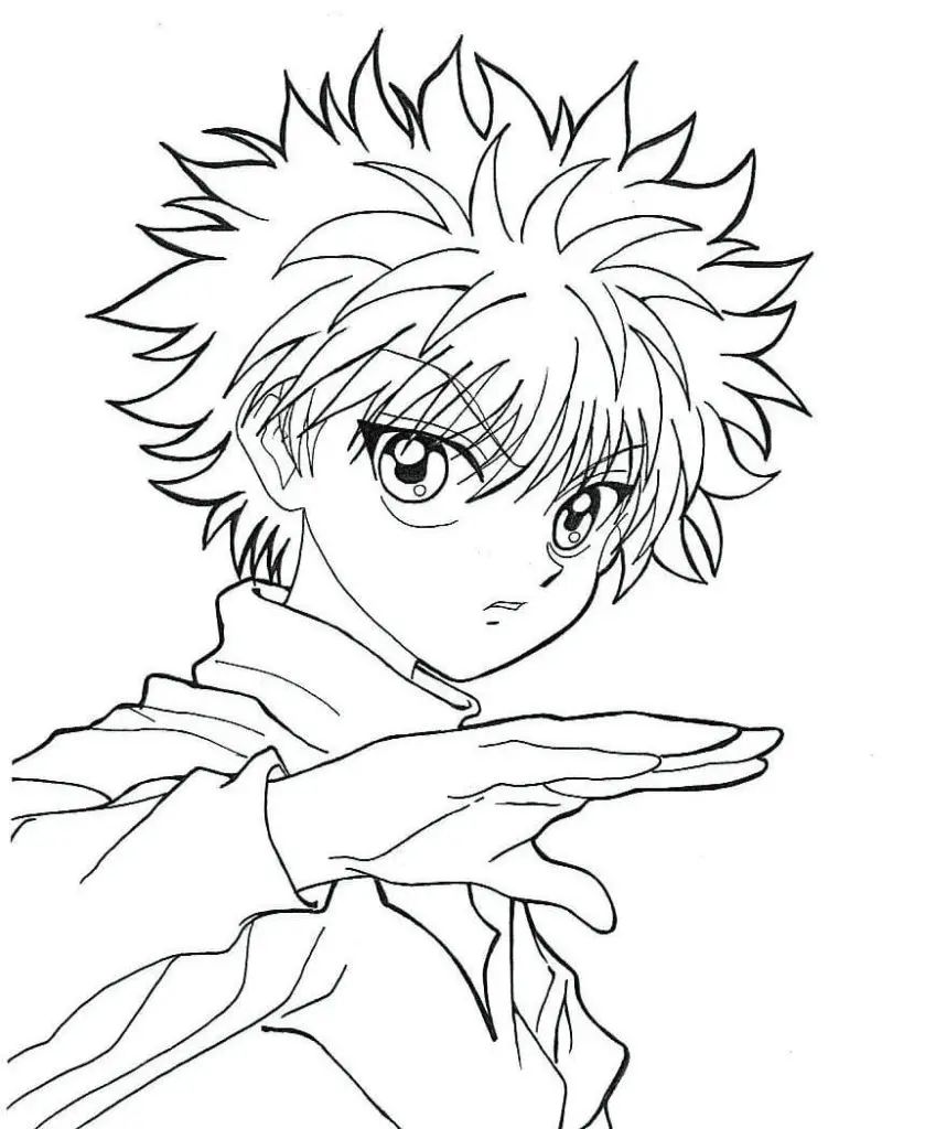 Çocuklar İçin Killua Zoldyck Boyama Sayfaları 