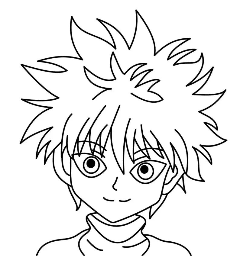Çocuklar İçin Killua Zoldyck Boyama Sayfaları 