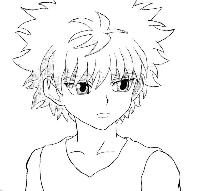 Çocuklar İçin Killua Zoldyck Boyama Sayfaları 