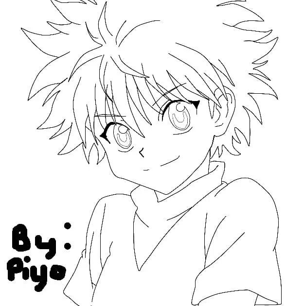 Çocuklar İçin Killua Zoldyck Boyama Sayfaları 
