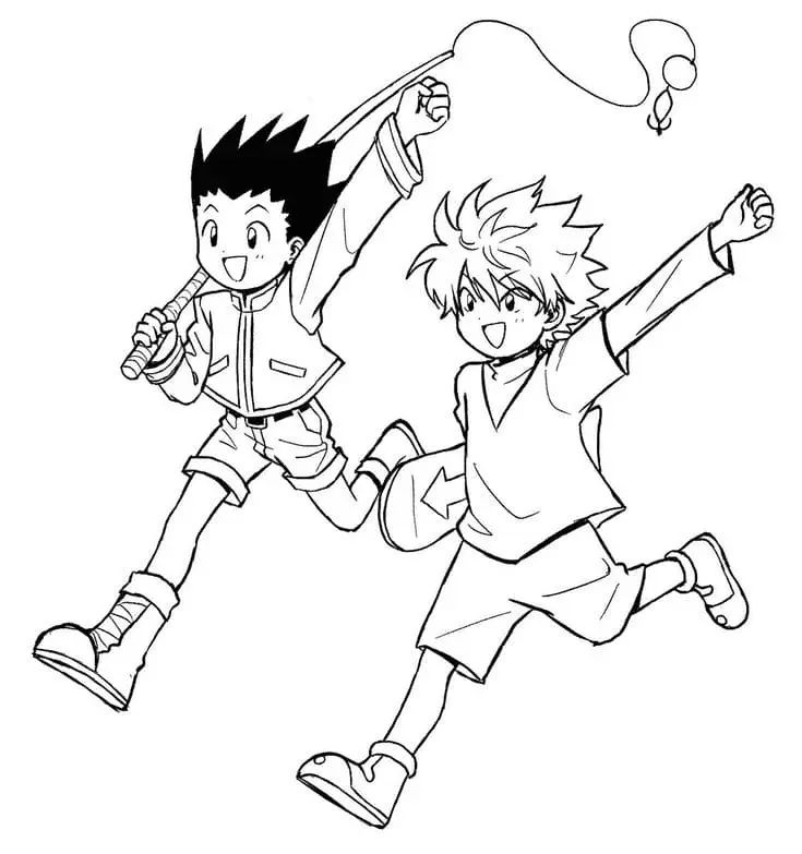 Çocuklar İçin Killua Zoldyck Boyama Sayfaları 