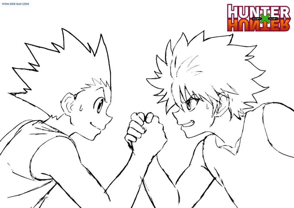 Çocuklar İçin Killua Zoldyck Boyama Sayfaları 