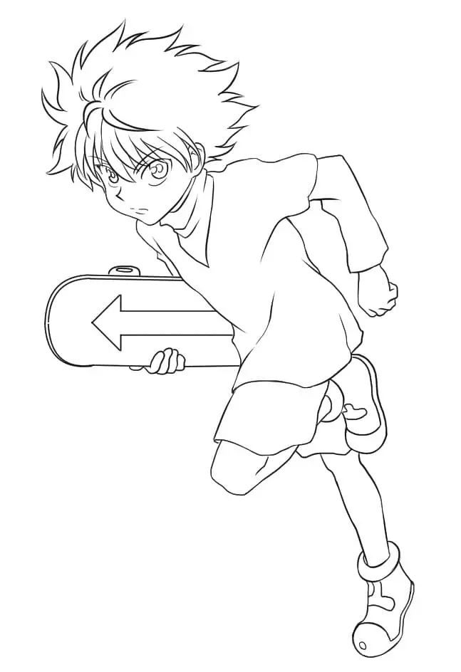 Çocuklar İçin Killua Zoldyck Boyama Sayfaları 